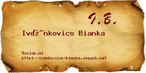 Ivánkovics Bianka névjegykártya