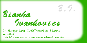 bianka ivankovics business card